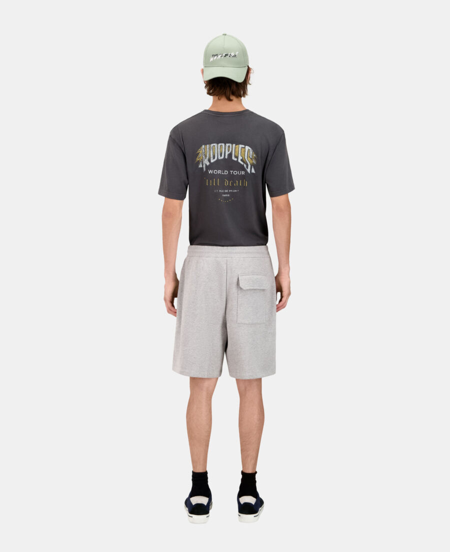 The Kooples MEN ARDOISE grey cotton shorts