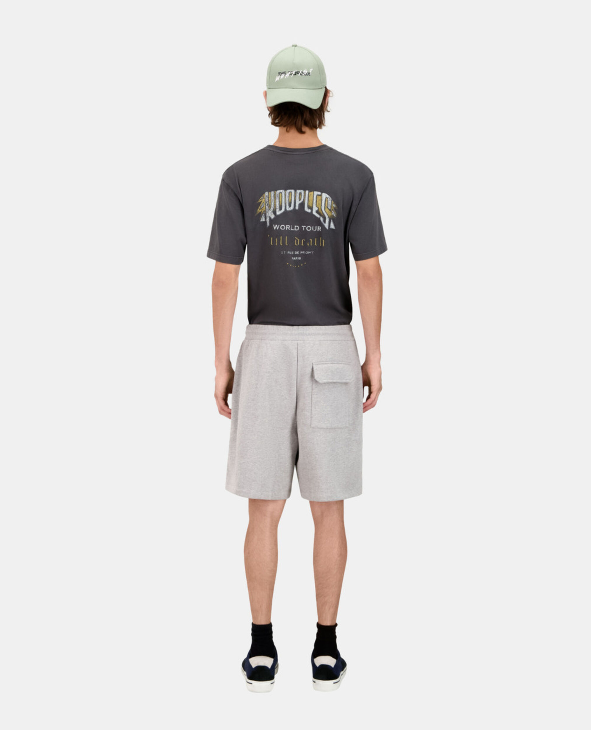 Grey cotton shorts, ARDOISE, hi-res image number null