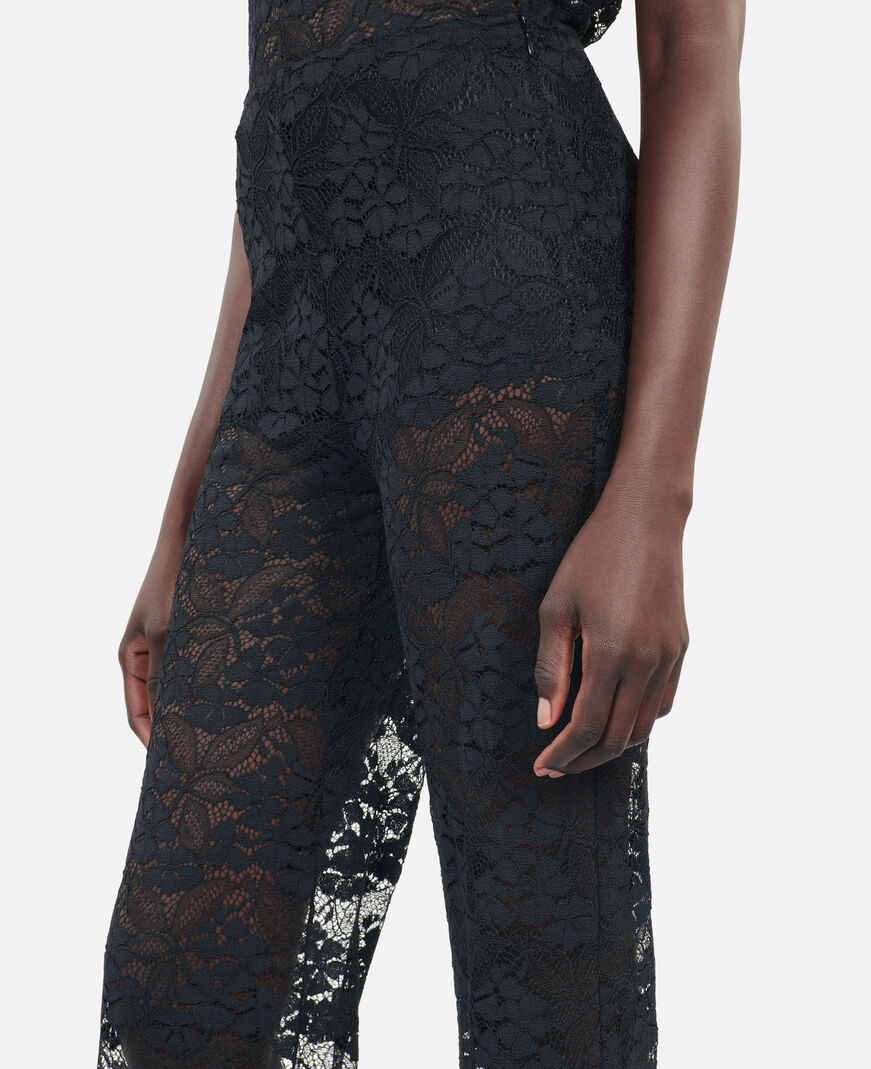 The Kooples WOMEN BLACK black lace trousers