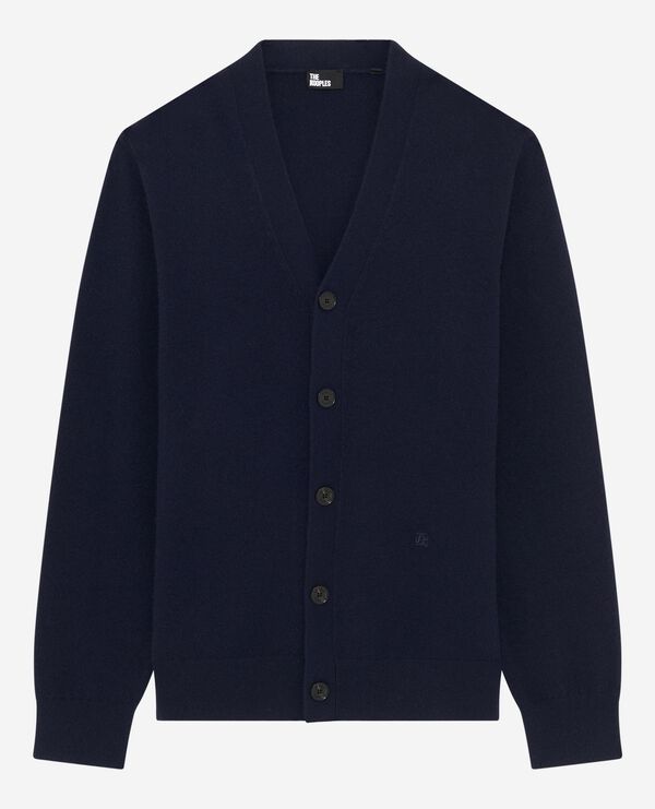 The Kooples MEN NAVY navy cashmere cardigan