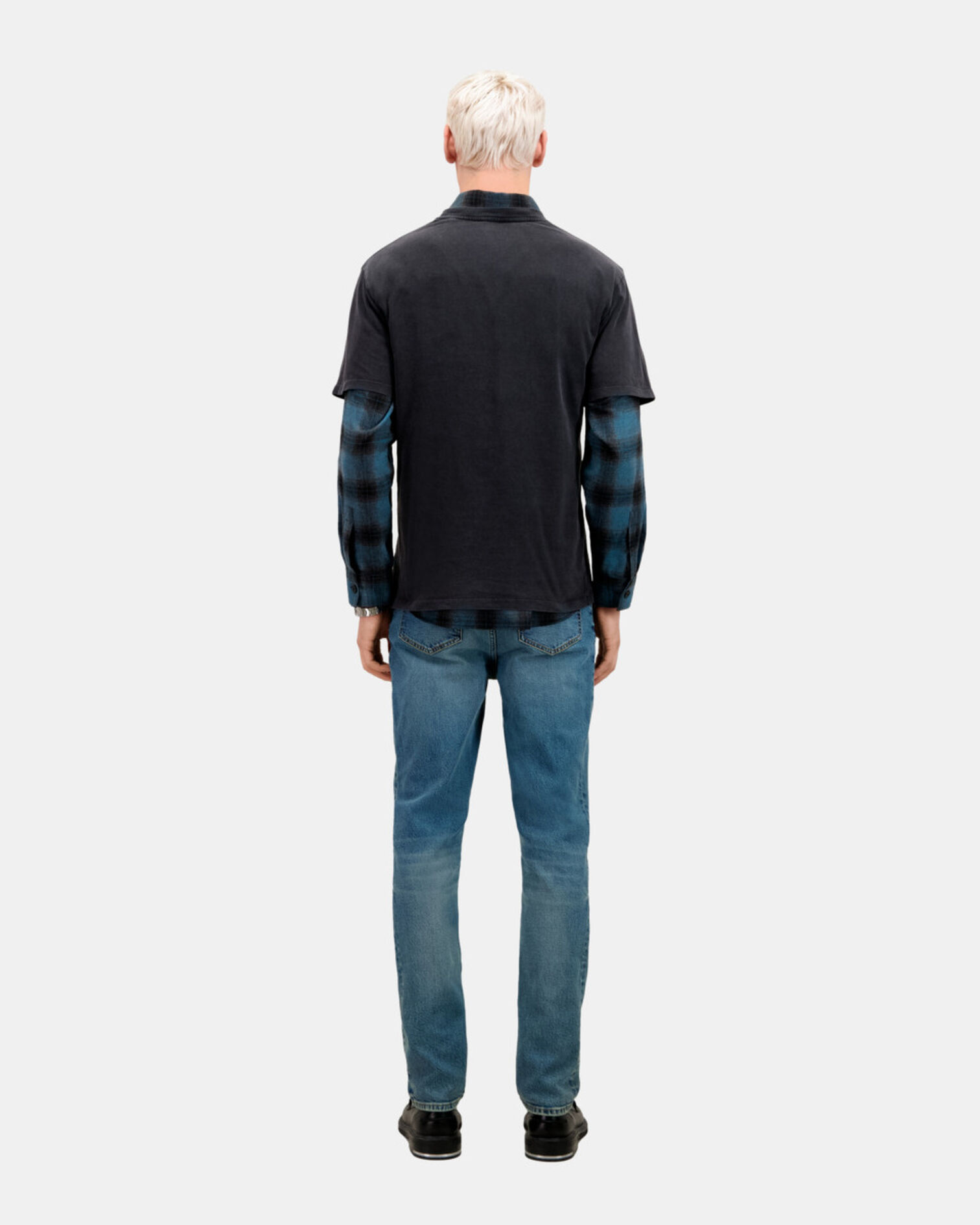 Men's black t-shirt with eagle serigraphy, BLACK WASHED, hi-res image number null