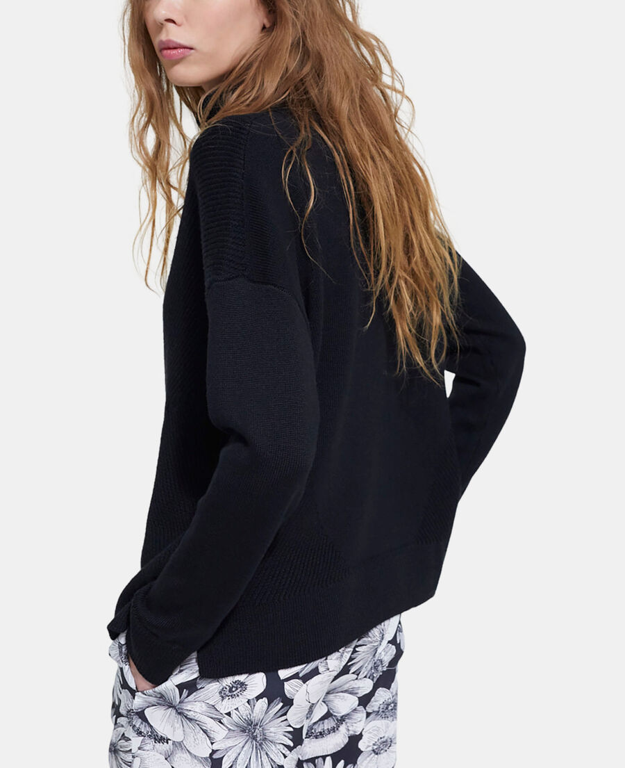 black wool sweater