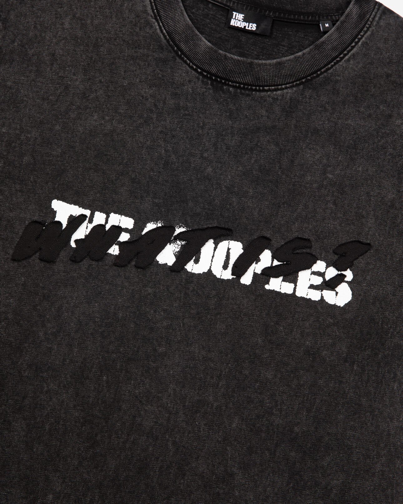 The Kooples HOMME BLACK WASHED t-shirt what is noir