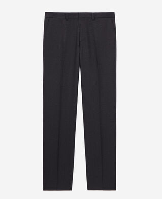 The Kooples HERREN BLACK-ECRU schwarze anzughose mit streifen