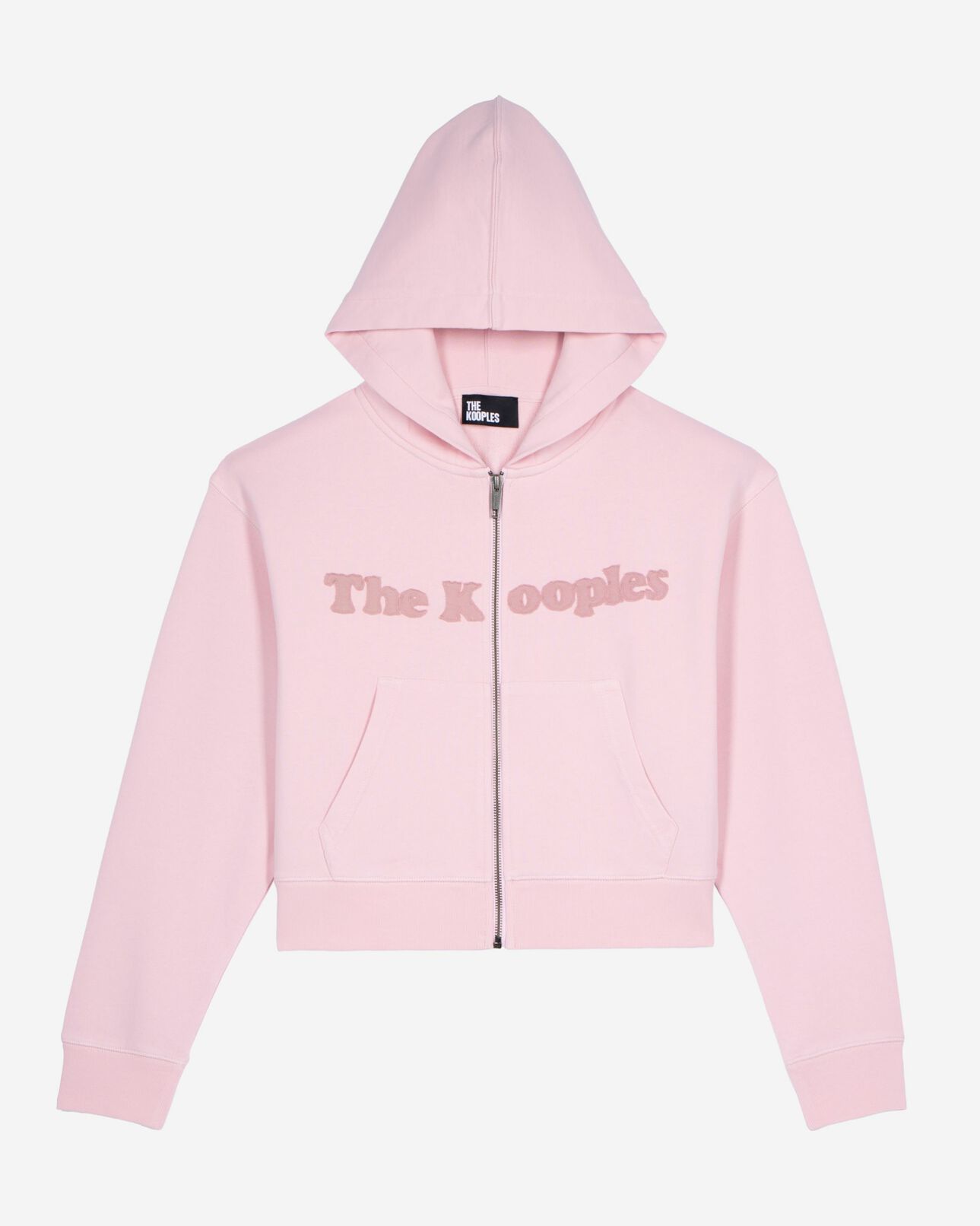 The Kooples FEMME LILA sweatshirt à zip avec logo rose