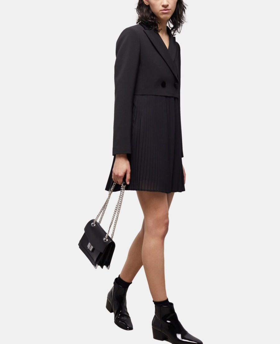 schwarzes kurzes wollkleid