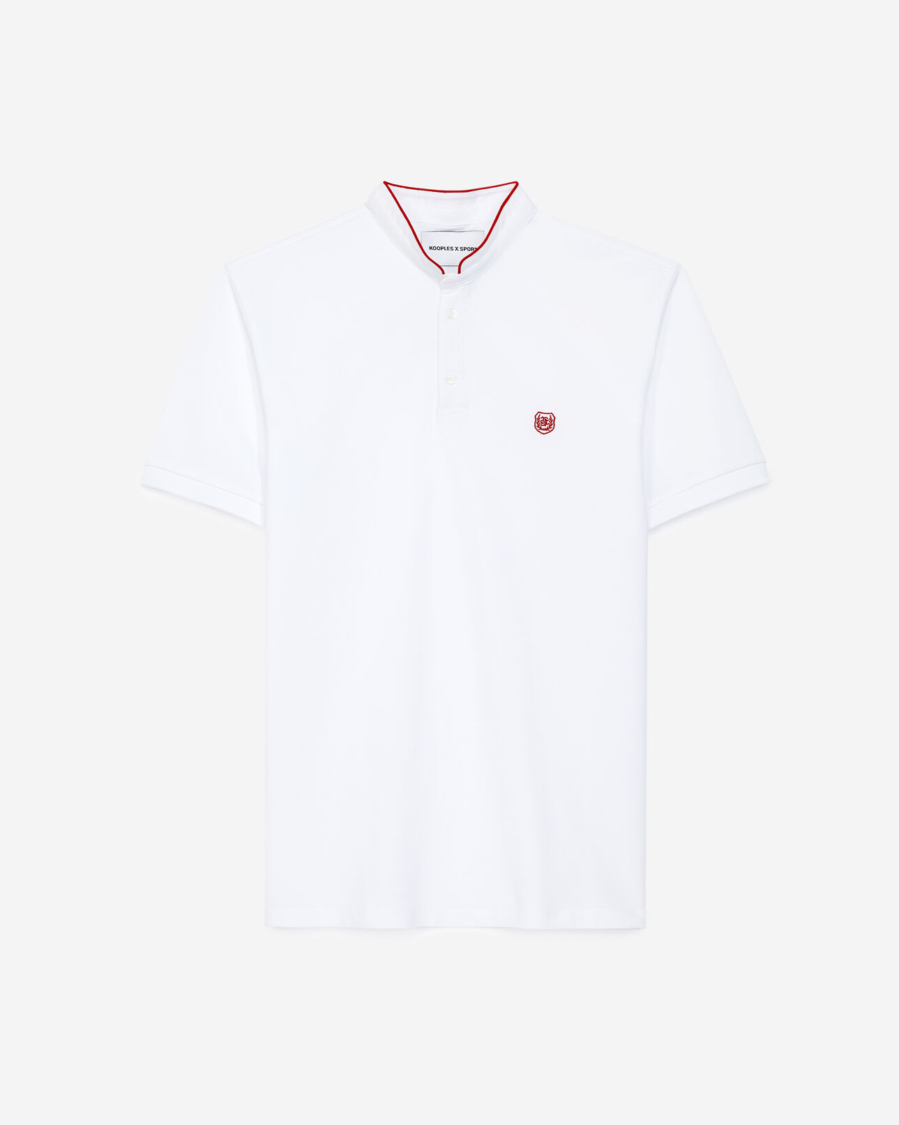 The Kooples MEN WHITE / FIRED RED white polo with red logo