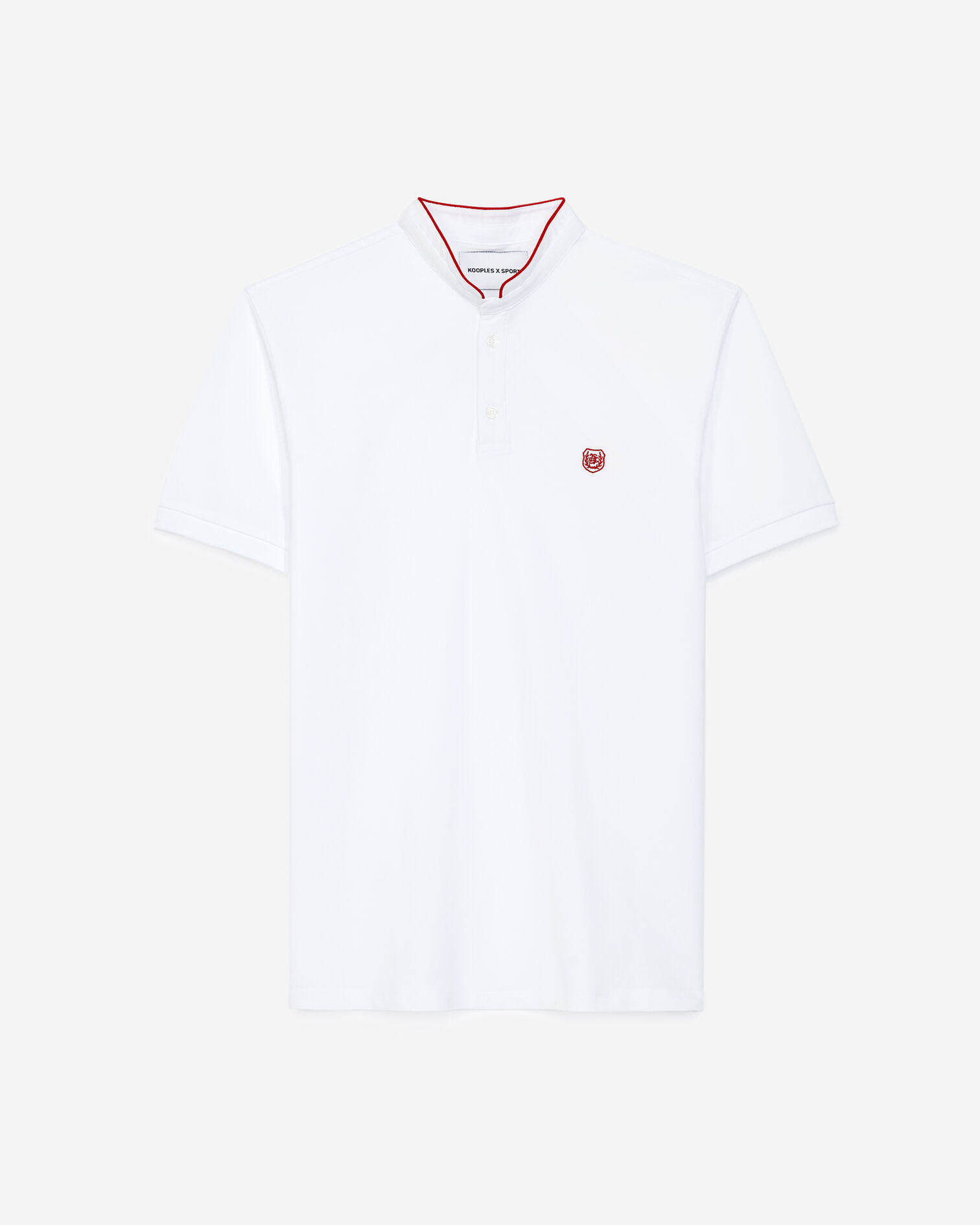 White polo with red logo, WHITE / FIRED RED, hi-res image number null