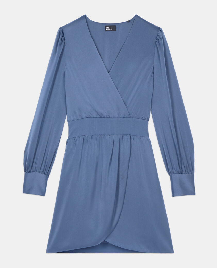 The Kooples FEMME BLUE VINTAGE robe courte bleue