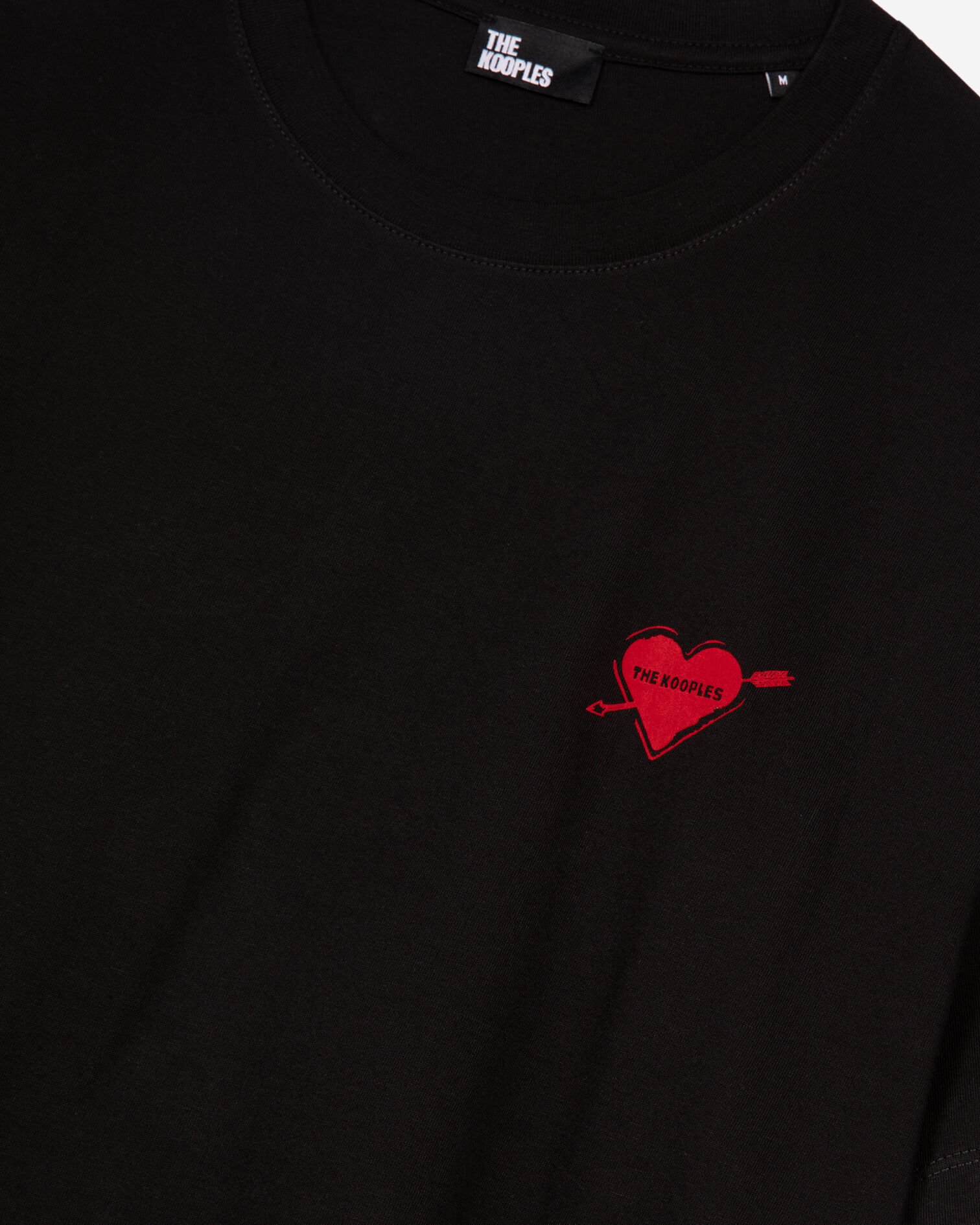 T-shirt avec flocage coeur noir, BLACK, hi-res image number null