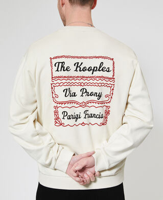 The Kooples H LIGHT BEIGE sweatshirt with beige via prony screen print