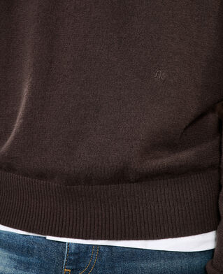 The Kooples MEN DARK BROWN brown wool sweater