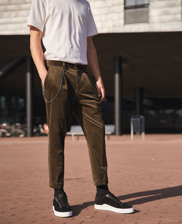 Pantalon clearance velours kaki