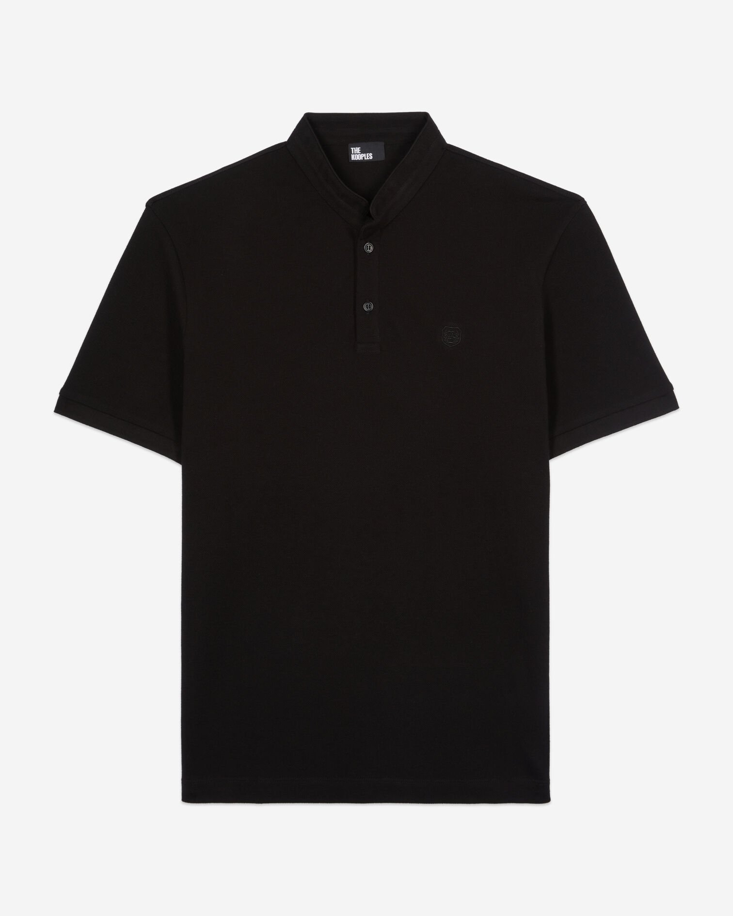 Camisa polo negra piqué algodón, BLACK, hi-res image number null