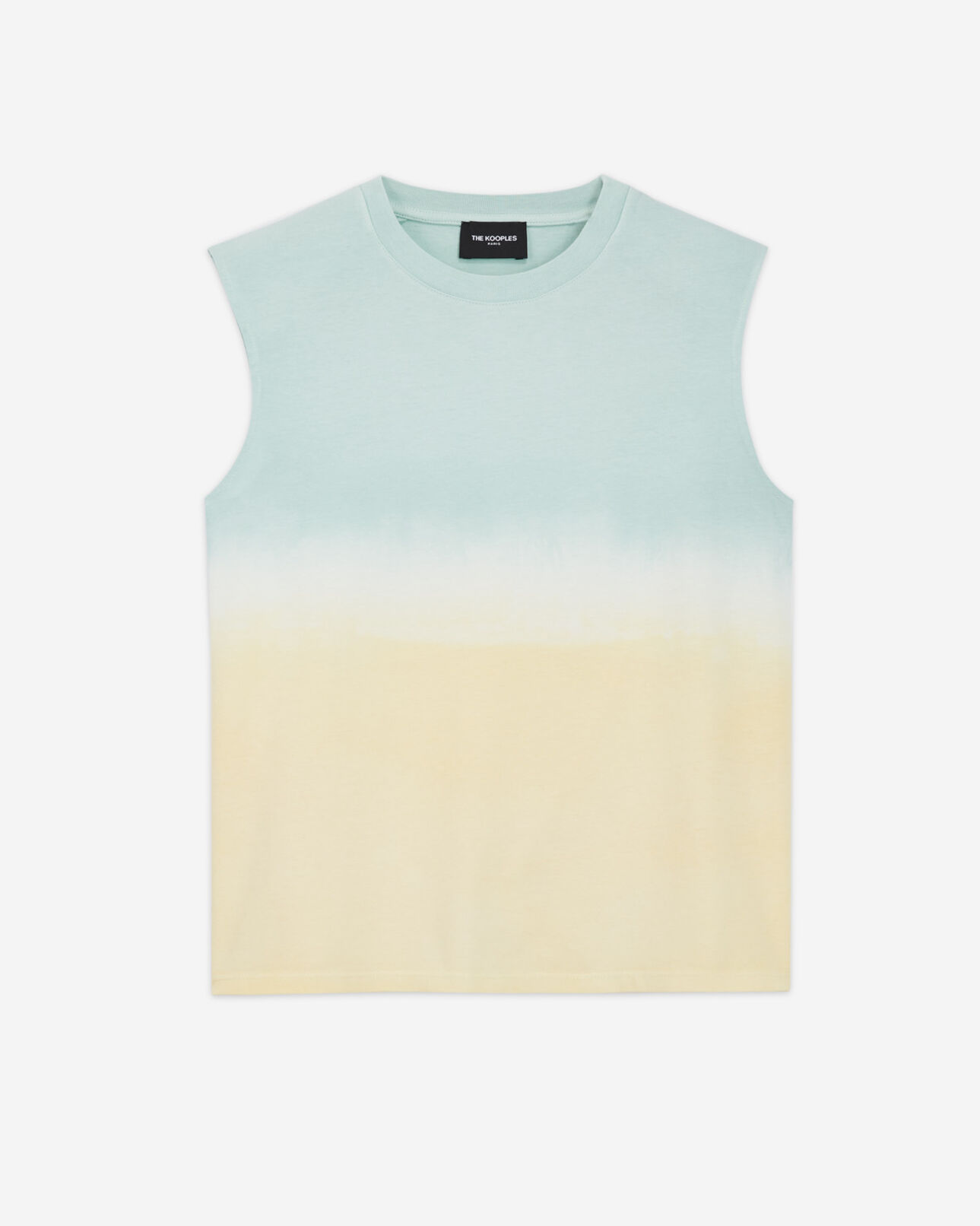 The Kooples WOMEN BLEU DEGRADE YELLOW women's green - yellow t-shirt w/ motif