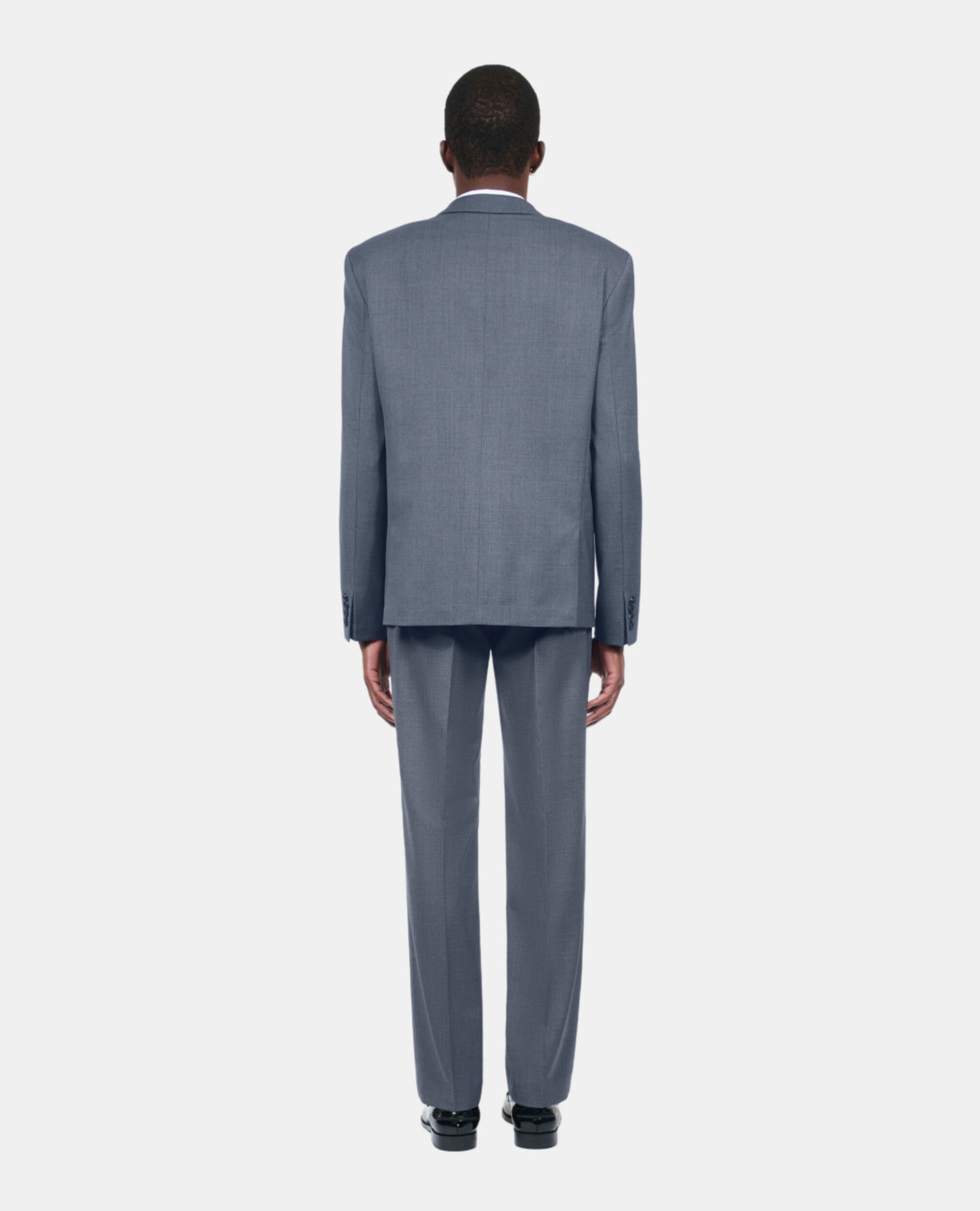 Blue wool suit jacket, BLUE, hi-res image number null