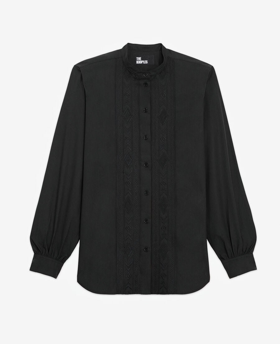 The Kooples F BLACK black embroidered shirt