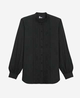 The Kooples F BLACK black embroidered shirt