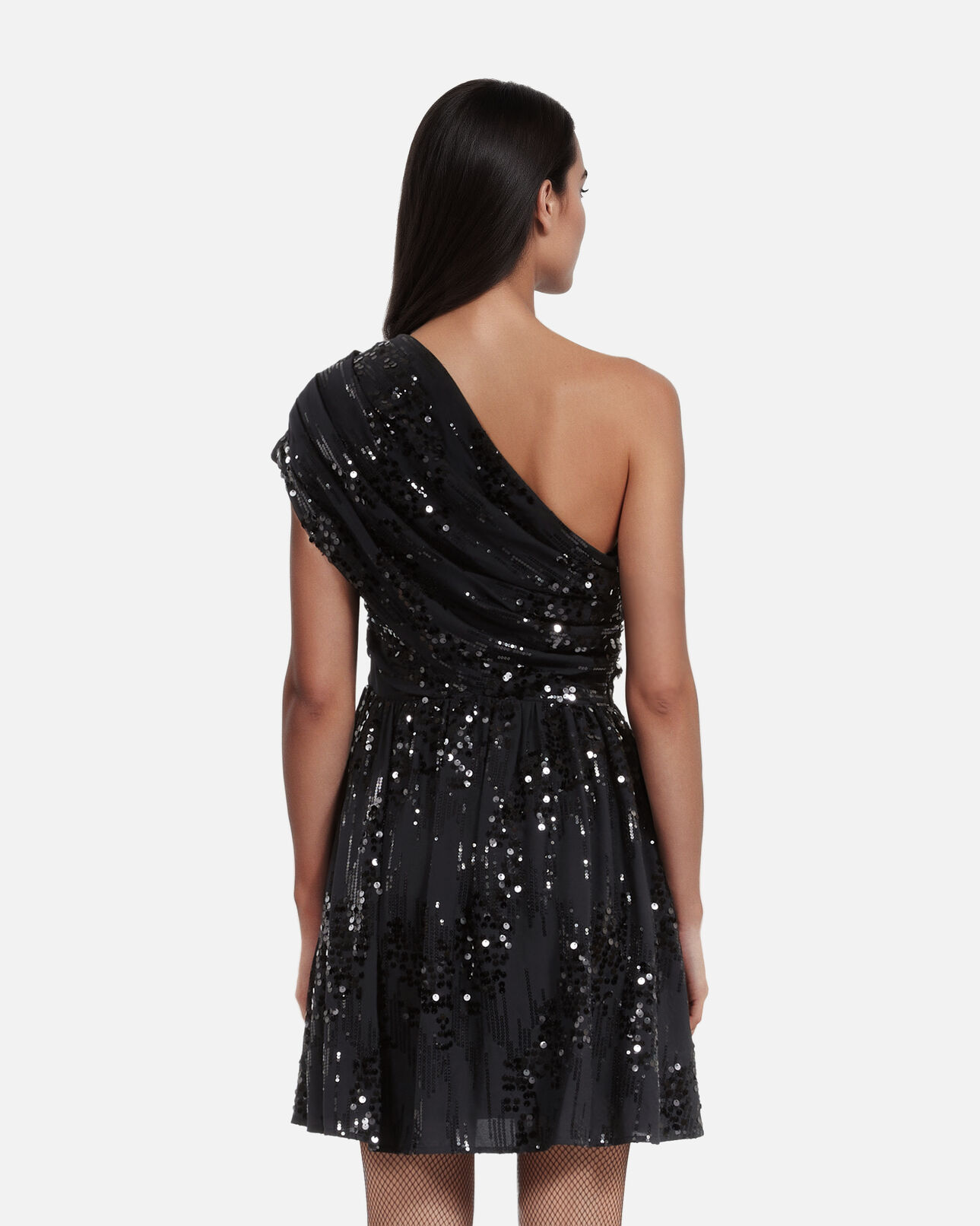 The Kooples WOMEN BLACK short black sequin dress