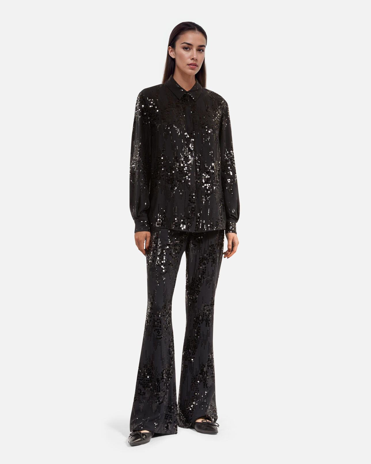 The Kooples WOMEN BLACK black sequined shirt