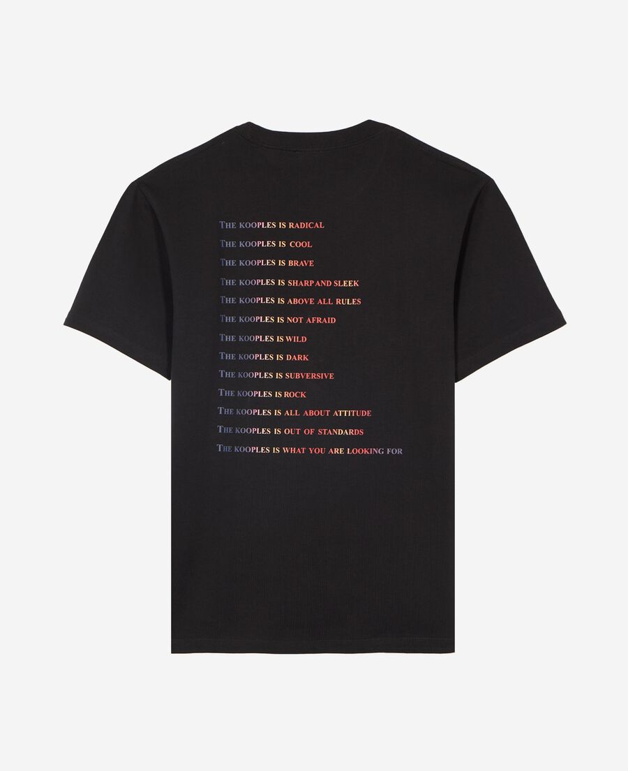 The Kooples H BLACK t-shirt with multicolored black logo