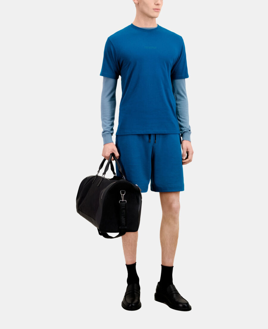 men's blue t-shirt with logo