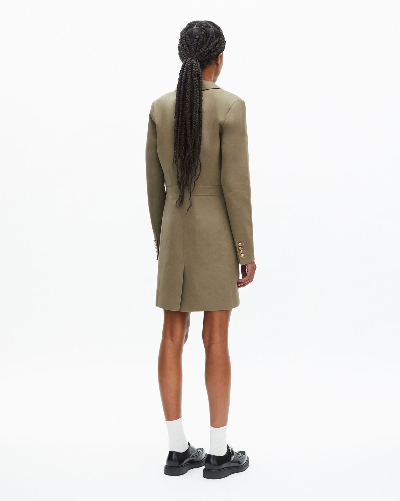 The Kooples WOMEN KAKI officer-style khaki dress