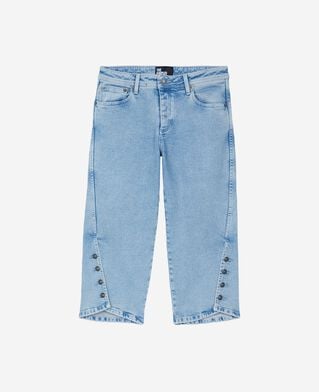 The Kooples FEMME BABY BLUE capri en denim bleu