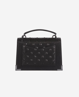 The Kooples WOMEN BLACK small emily bag in black leather with studs