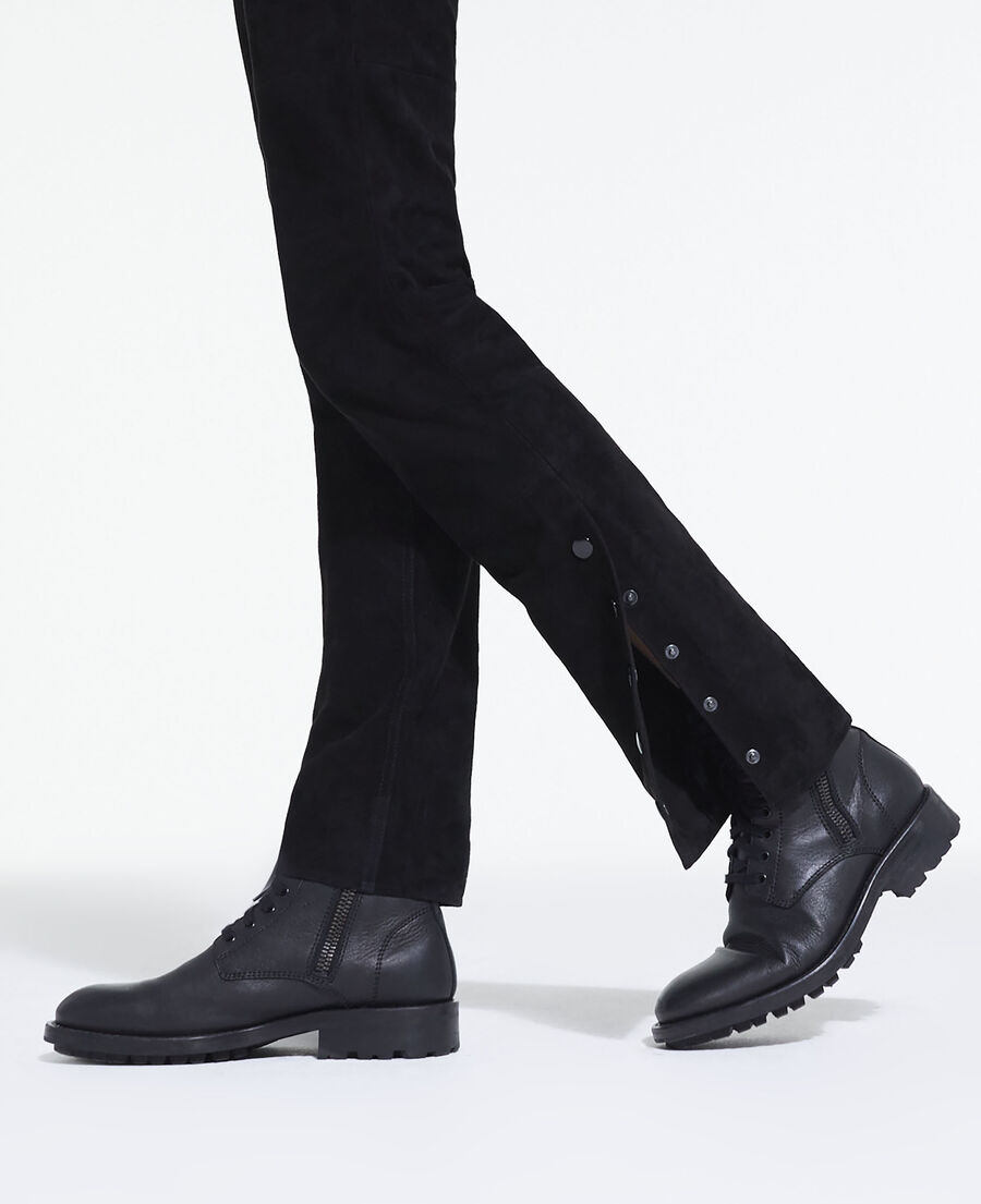 The Kooples WOMEN BLACK black leather boots