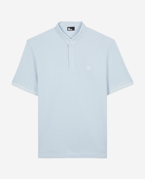 The Kooples MEN LAVENDER light blue cotton pique polo t-shirt
