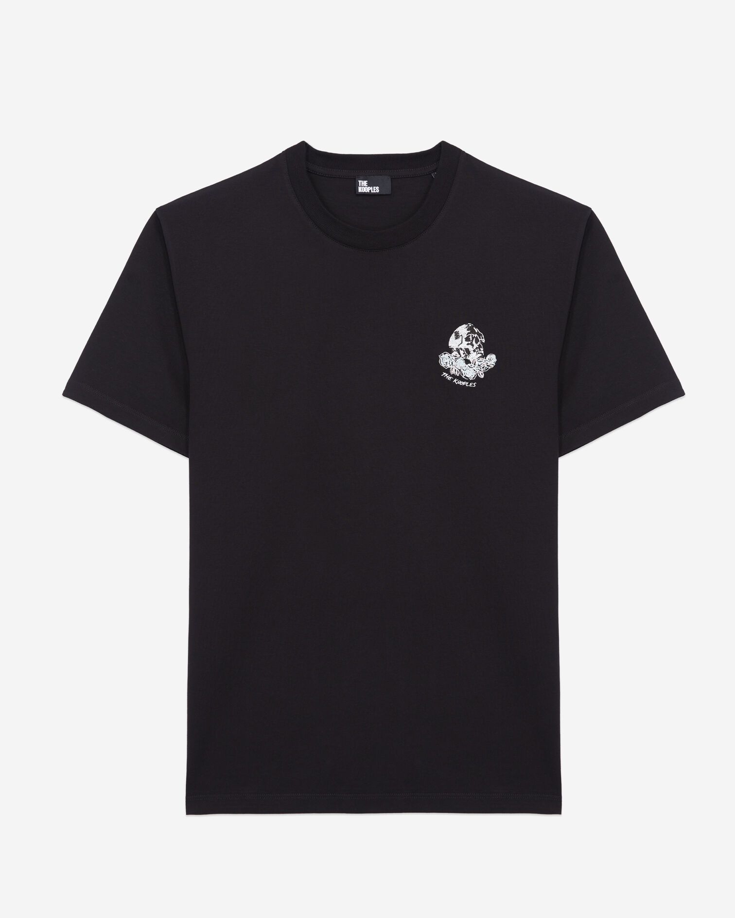 T-shirt noir avec broderie Vintage skull, BLACK, hi-res image number null