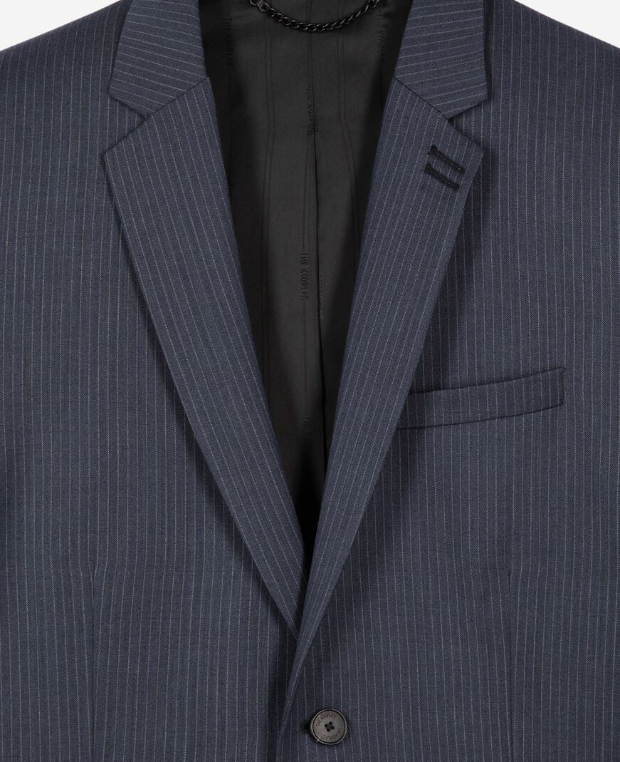 The Kooples HOMBRE BLUE chaqueta de traje de lana de rayas azules