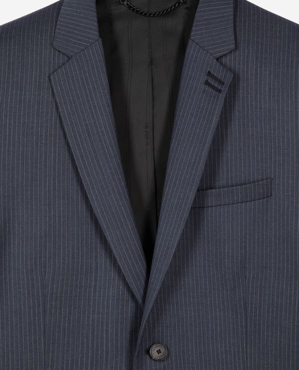 The Kooples MEN BLUE blue striped wool suit jacket