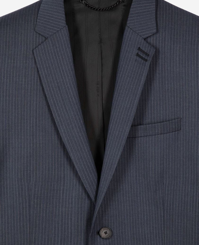The Kooples H BLUE blue striped wool suit jacket