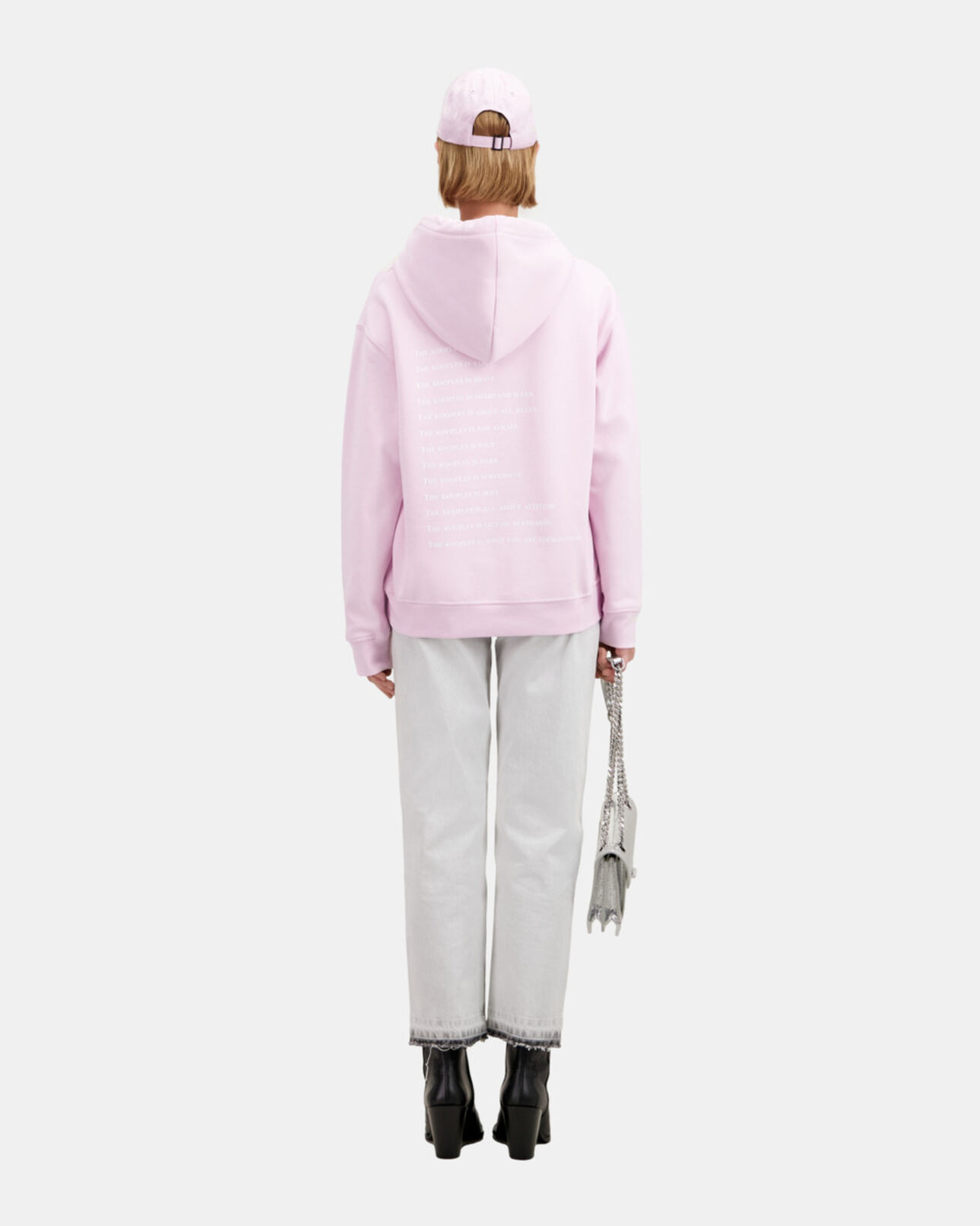 The Kooples FEMME PALE PINK sweatshirt à capuche what is rose
