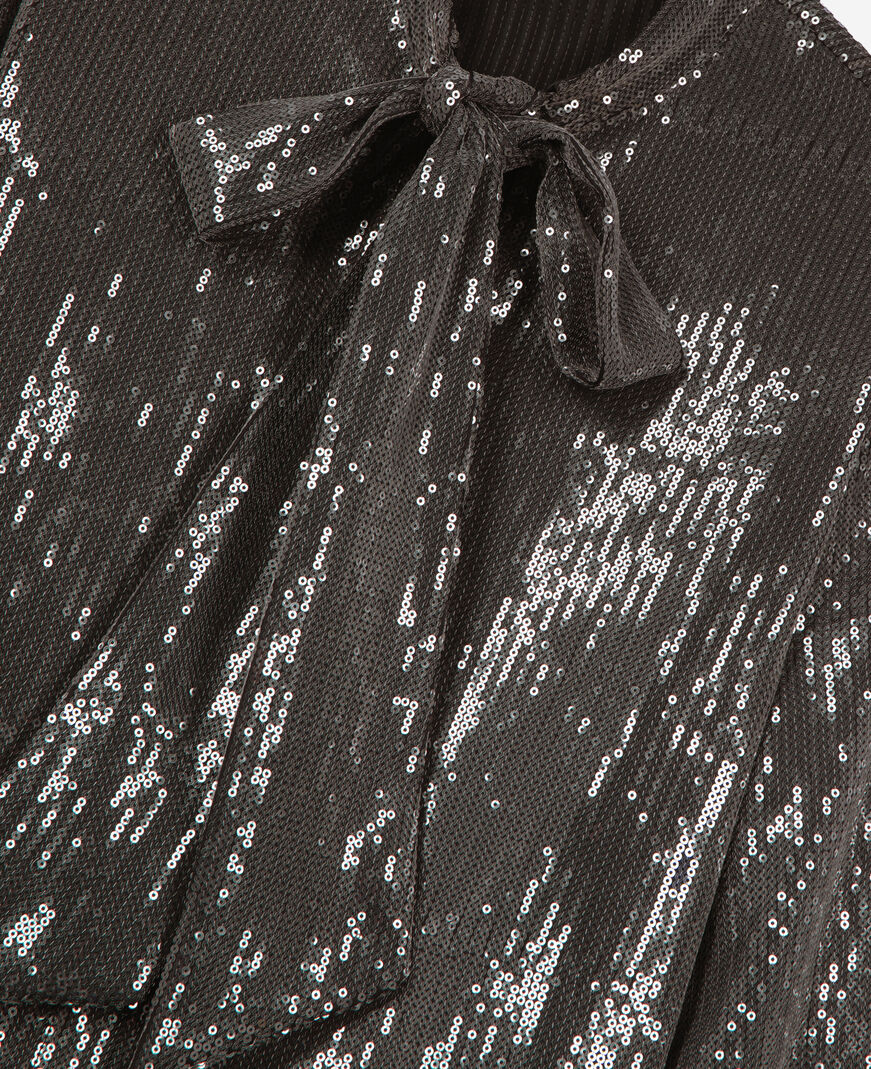 The Kooples WOMEN GREY grey sequined shirt