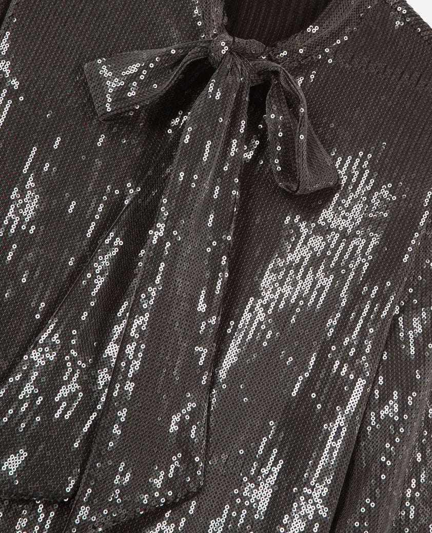 The Kooples FEMME GREY chemise à sequins grise