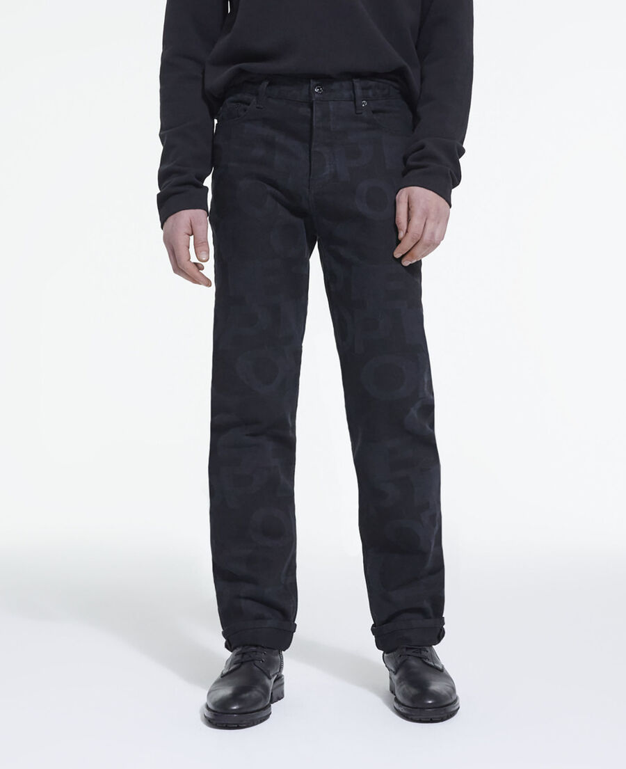 straight-cut jeans with the kooples logo