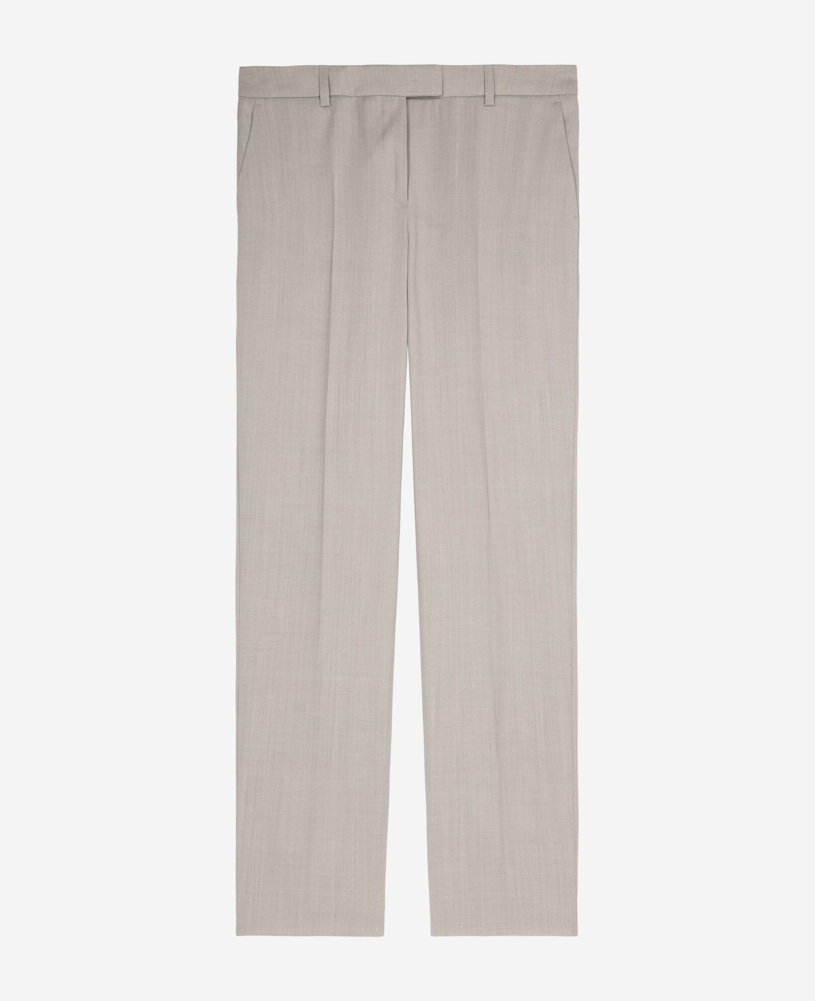 The Kooples FEMME BEIGE pantalon tailleur ajusté gris