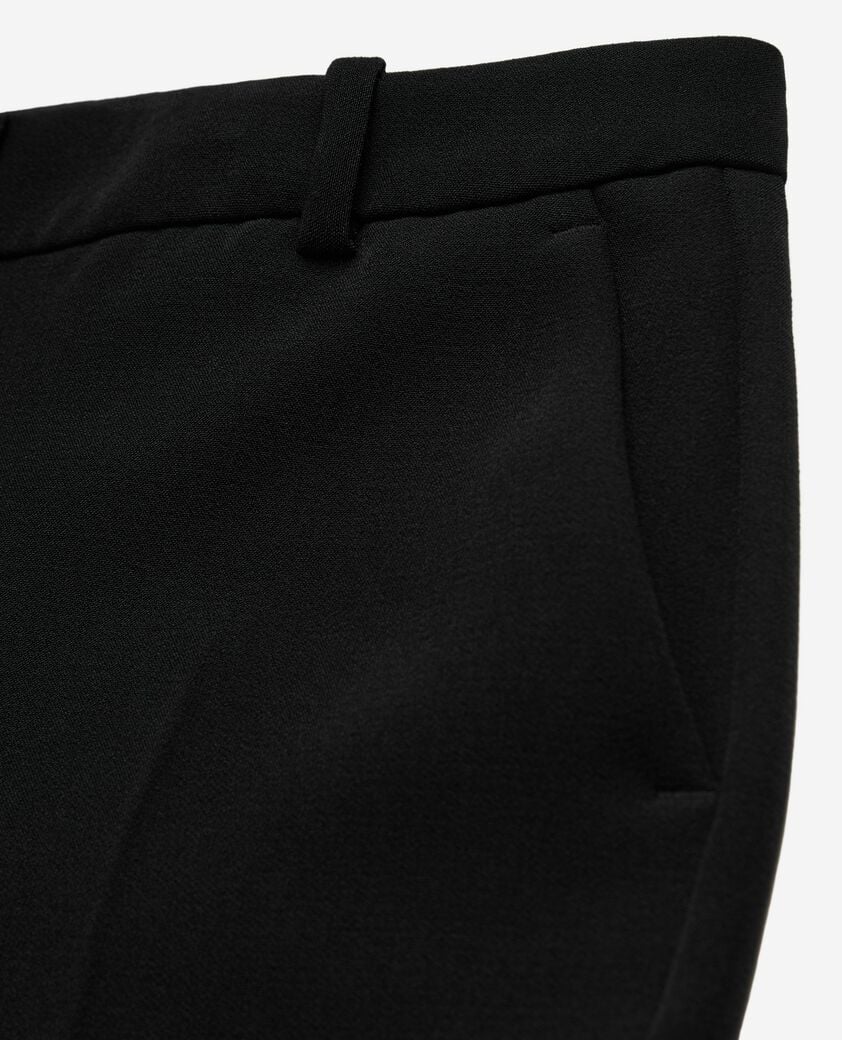 The Kooples FEMME BLACK pantalon tailleur en crêpe noir coupe droite