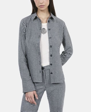 The Kooples FEMME BLACK WHITE chemise &agrave; carreaux vichy
