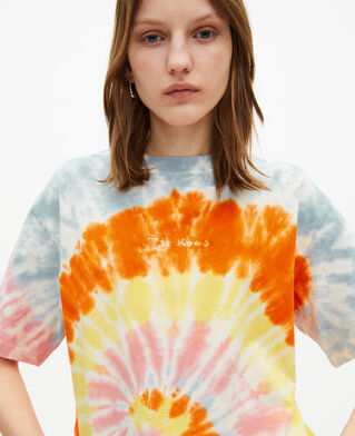 The Kooples WOMEN BABY BLUE multicolor tie-dye t-shirt