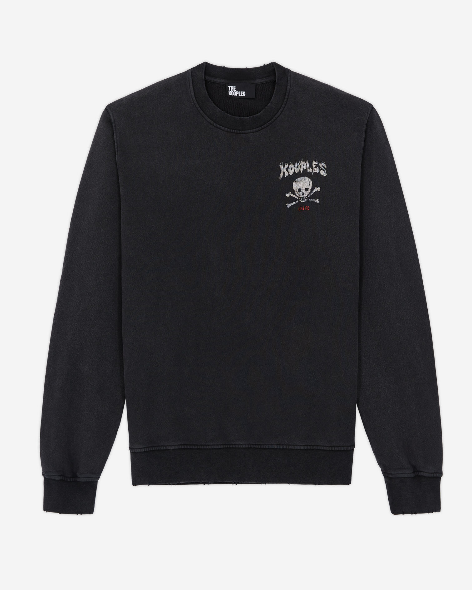 Sudadera serigrafiada negra, BLACK WASHED, hi-res image number null