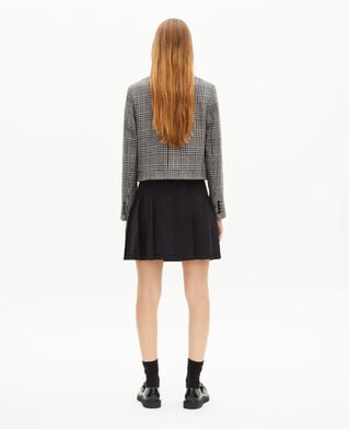 The Kooples FEMME BLACK GREY blouson à motif noir et blanc