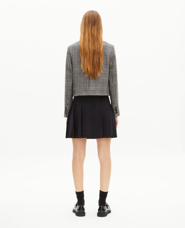 The Kooples FEMME BLACK GREY blouson à motif noir et blanc