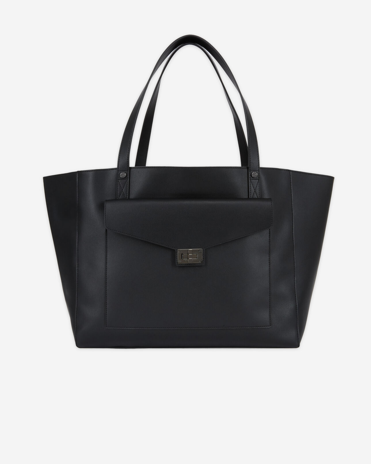The Kooples WOMEN BLACK black leather tote bag