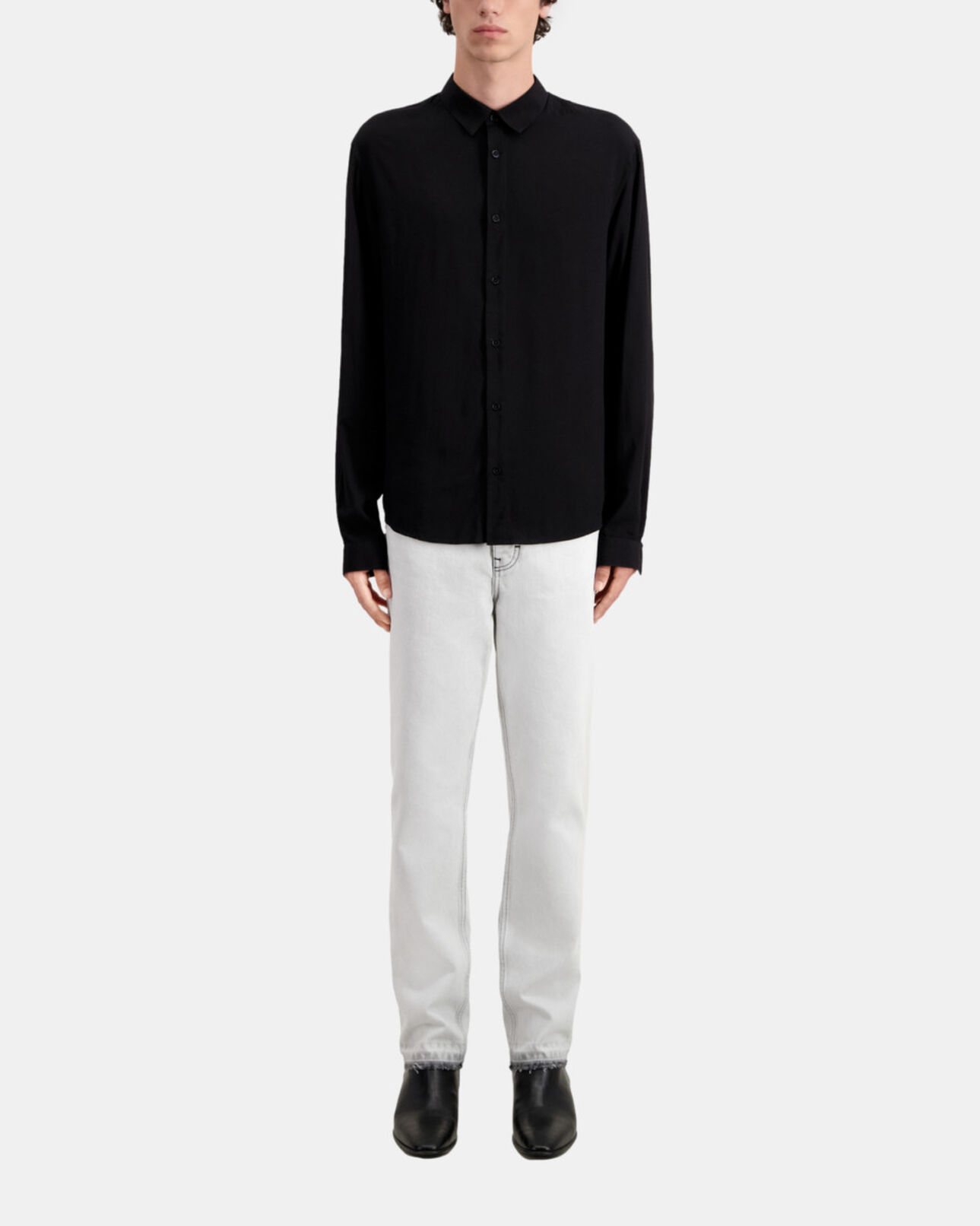 The Kooples MEN BLACK black shirt  with classic collar