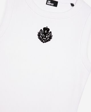 The Kooples FEMME WHITE robe courte avec logo blanche
