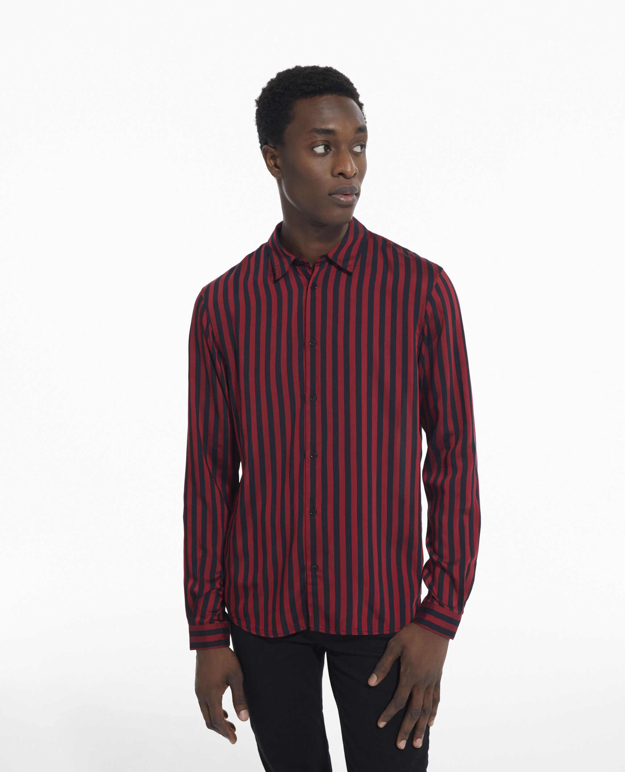 Striped shirt with classic collar | The Kooples